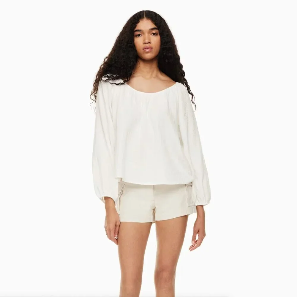 ARITZIA WILFRED FREE SIGHT BLOUSE FLOWY BOAT NECK BLOUSE SIZE XL - Picture 3 of 10